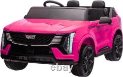 24V Licensed Cadillac Ride on Truck Car for Kids 2 Seater Electric Vehicle Pink