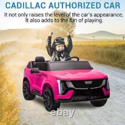 24V Licensed Cadillac Ride on Truck Car for Kids 2 Seater Electric Vehicle Pink