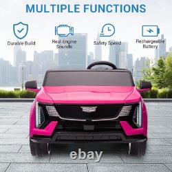 24V Licensed Cadillac Ride on Truck Car for Kids 2 Seater Electric Vehicle Pink