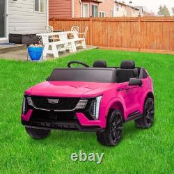 24V Licensed Cadillac Ride on Truck Car for Kids 2 Seater Electric Vehicle Pink