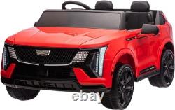 24V Licensed Cadillac Ride on Truck Car for Kids 2 Seater Electric Vehicle Red