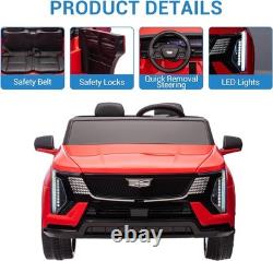 24V Licensed Cadillac Ride on Truck Car for Kids 2 Seater Electric Vehicle Red