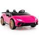 24v Licensed Lamborghini Ride On Car 4wd 2 Seater Electric Vehicle Pink