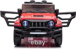 24V Powered Electric Vehicle Toy withRemote Control Kids Ride on Truck 2-Door Open