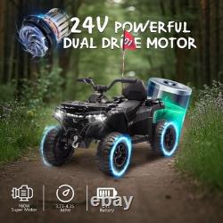 24V Ride On ATV for Kids Electric Car Vehicle Toy 4 Wheeler Off-Road with Music