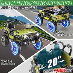 24V Ride On Car 2WD/4WD Switchable 4 Wheels Toy Car Off-Road Electric Vehicles