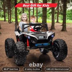 24V Ride on Car Truck for Kids 2 Seats Electric Vehicle Toy, LED Light withRemote