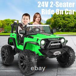 24V Ride on Truck 2Seaters Electric Car Vehicle Toy for Kids with Parent Remote