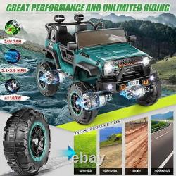 24V Ride on Truck 2Seaters Electric Car Vehicle Toy for Kids with Parent Remote