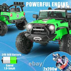 24V Ride on Truck 2Seaters Electric Car Vehicle Toy for Kids with Parent Remote