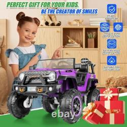 24V Ride on Truck, 2 Seater Electric Car Vehicle Toy for Kids with Parent Remote
