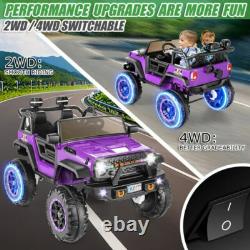 24V Ride on Truck, 2 Seater Electric Car Vehicle Toy for Kids with Parent Remote