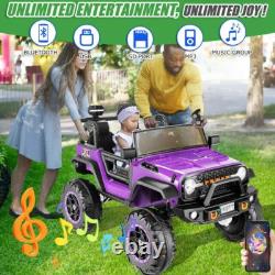 24V Ride on Truck, 2 Seater Electric Car Vehicle Toy for Kids with Parent Remote