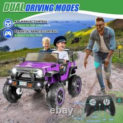 24V Ride on Truck, 2 Seater Electric Car Vehicle Toy for Kids with Parent Remote