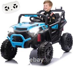 24V Ride on UTV Electric Car Vehicle Toy 400W with Remote Control for Kids Blue