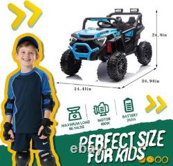 24V Ride on UTV Electric Car Vehicle Toy 400W with Remote Control for Kids Blue