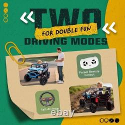 24V Ride on UTV Electric Car Vehicle Toy 400W with Remote Control for Kids Blue