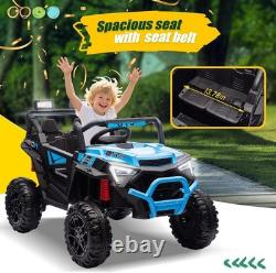 24V Ride on UTV Electric Car Vehicle Toy 400W with Remote Control for Kids Blue