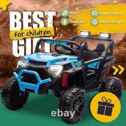 24V Ride on UTV Electric Car Vehicle Toy 400W with Remote Control for Kids Blue