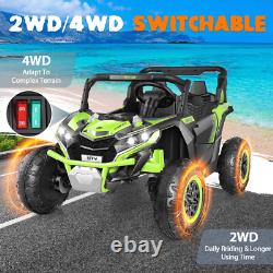 24V Ride on UTV for Kids 2WD/4WD Switchable 2 Seater Electric Vehicle Car Toy