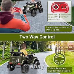 2 Seater Electric Vehicle Toy 12V Kids Ride On Car Truck Jeep withRemote Control