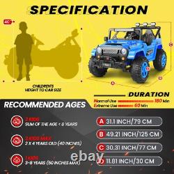 2 Seaters Ride On Truck for Kids 24V Battery Powered Electric Vehicle Toy Car