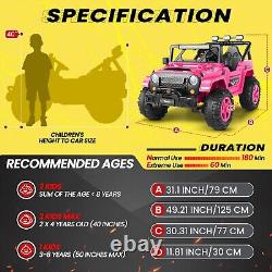 2 Seaters Ride On Truck for Kids 24V Battery Powered Electric Vehicle Toy Car