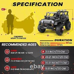 2 Seaters Ride On Truck for Kids 24V Battery Powered Electric Vehicle Toy Car