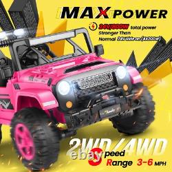 2 Seaters Ride On Truck for Kids 24V Electric Vehicle Toy Car Christmas Gift