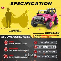 2 Seaters Ride On Truck for Kids 24V Electric Vehicle Toy Car Christmas Gift