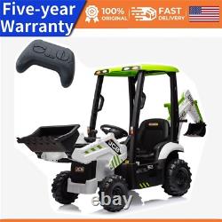 4 in 1 Ride On Toys Excavator & Bulldozer 12V Kids Electric Vehicle with Remot