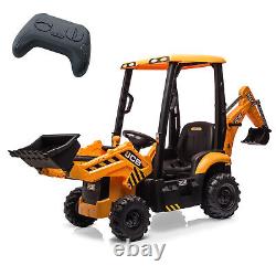 4 in 1 Ride on Excavator & Bulldozer 12V Kids Electric Vehicle Ride on Car Toy