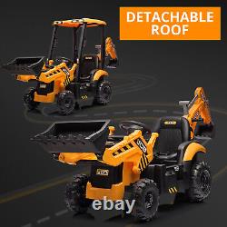 4 in 1 Ride on Excavator & Bulldozer 12V Kids Electric Vehicle Ride on Car Toy