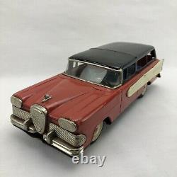 58 Ford Edsel Round-Up 2-Door Station Wagon -Rear Friction-Tin-Litho Car