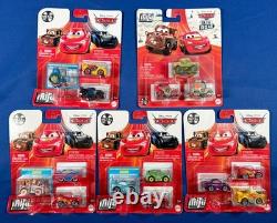 5 Pixar Cars MINI RACERS 3-Pk SOAPY MATER Clutch Aid Tractor IVY Hot Rod Mater