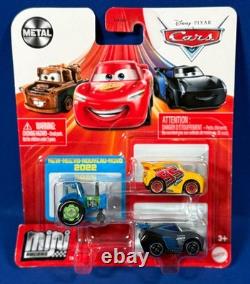 5 Pixar Cars MINI RACERS 3-Pk SOAPY MATER Clutch Aid Tractor IVY Hot Rod Mater