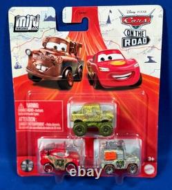 5 Pixar Cars MINI RACERS 3-Pk SOAPY MATER Clutch Aid Tractor IVY Hot Rod Mater