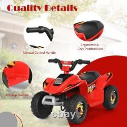 6V Electric Kids Ride On Car ATV 4-Wheeler Red Color Toy Toddlers Vehicle Drive