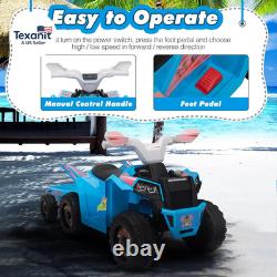 6V Electric Kids Ride on Toy Car with Trailer, Toddler 4 Wheeler Powered Vehicle