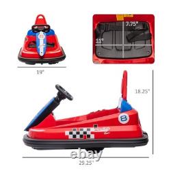 6V Electric Ride On Bumper Car for Kids, 360° Spinning Toy Vehicle with Lights
