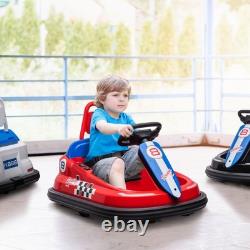 6V Electric Ride On Bumper Car for Kids, 360° Spinning Toy Vehicle with Lights