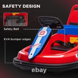 6V Electric Ride On Bumper Car for Kids, 360° Spinning Toy Vehicle with Lights