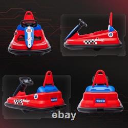 6V Electric Ride On Bumper Car for Kids, 360° Spinning Toy Vehicle with Lights