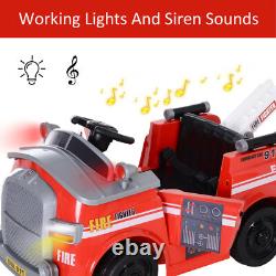 6V Electric Ride On Car Fire Truck Vehicle Toy for Kids with Remote Control