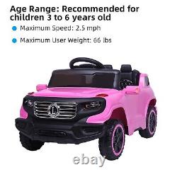 6V Kid Ride On Car Electric Toy Vehicle 2.4G Remote Control 3 Speed Children Car