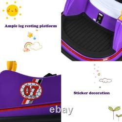 6V Vehicle 360° Spin Race Toy Kids Ride On Bumper Car with Remote Control Purple