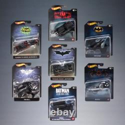 7pc 2024 HOT WHEELS BATMAN 150 SCALE ICONIC VEHICLE COMPLETE SET IN HAND