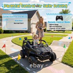 800W High Power Electric Ride On Vehicle Red Children Toy Car RC Bluetooth Audio
