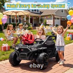 800W High Power Electric Ride On Vehicle Red Children Toy Car RC Bluetooth Audio