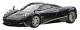 Autoart 1/43 Pagani Huayra Black Silver Stripes Model Car Sports Car Vehicle